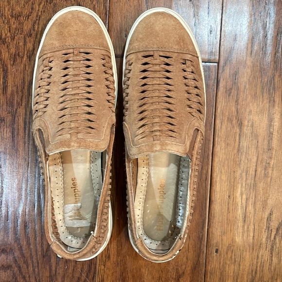 Hush Puppies Tan woven suede slip on sneakers - Picture 5 of 9